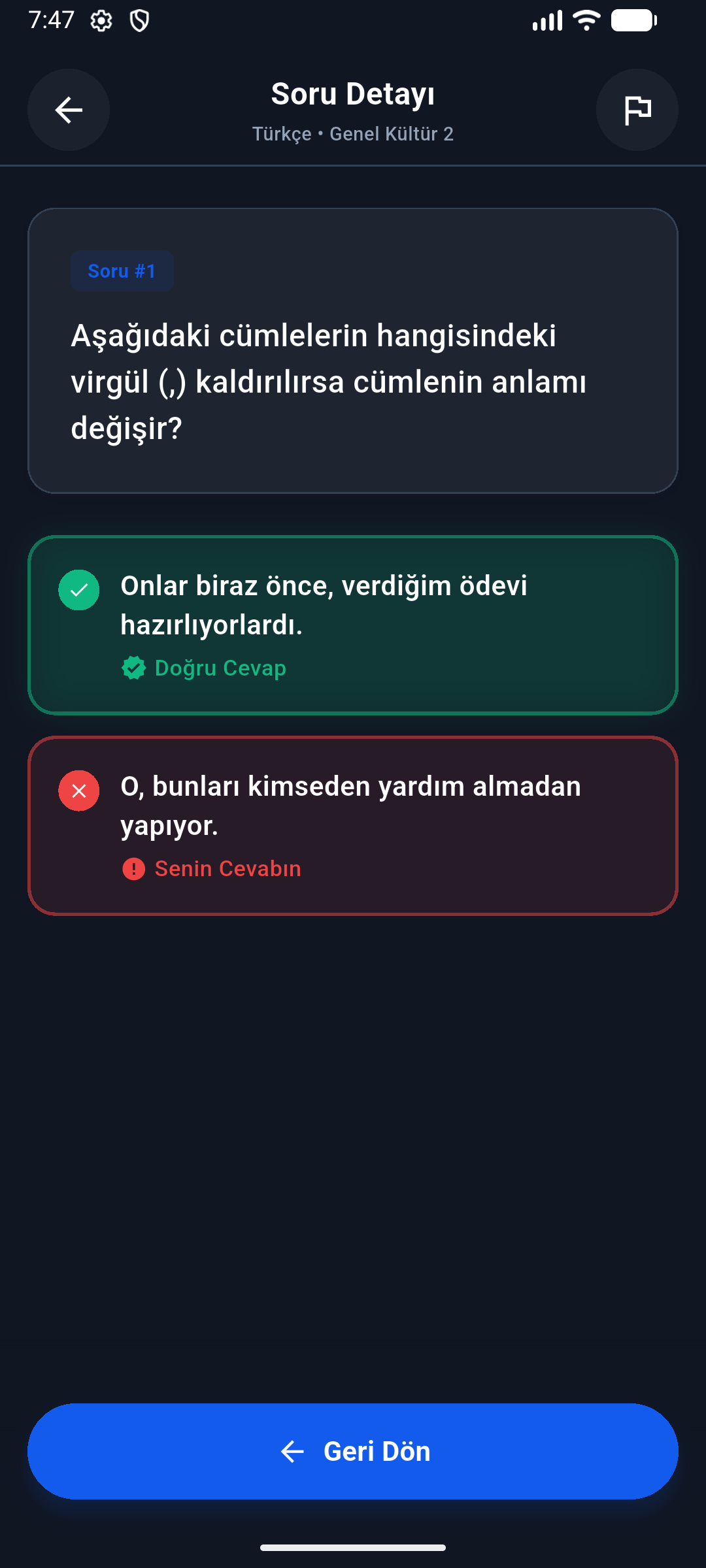 Testly Soru Çözme Ekranı